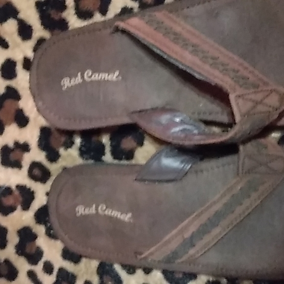 Men's bass fishing sandals and thong red camel - Picture 5 of 6